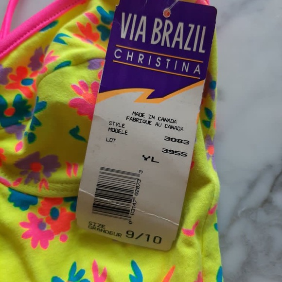 Vintage Floral One-Piece Swimsuit - Picture 6 of 6